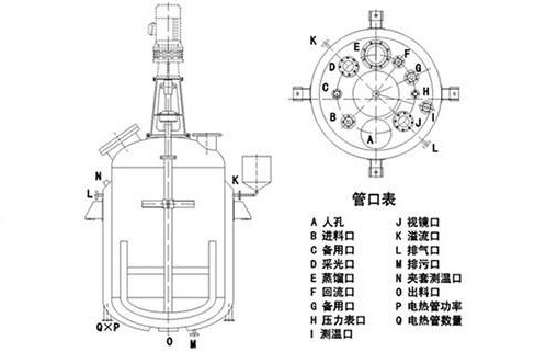 反應釜結(jié)構(gòu)圖